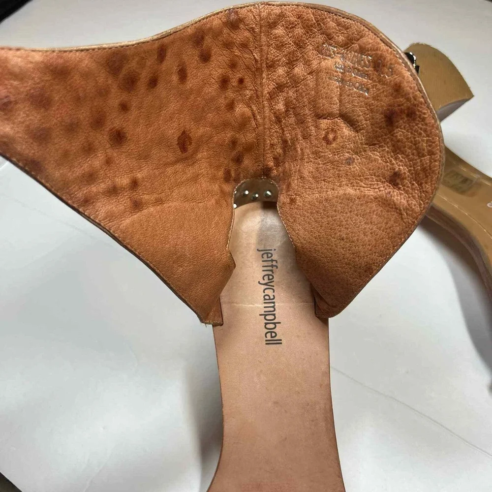 Jeffrey Campbell Sandal Brown Des Moines Studded Boho Festival‎ Block Heel 9.5